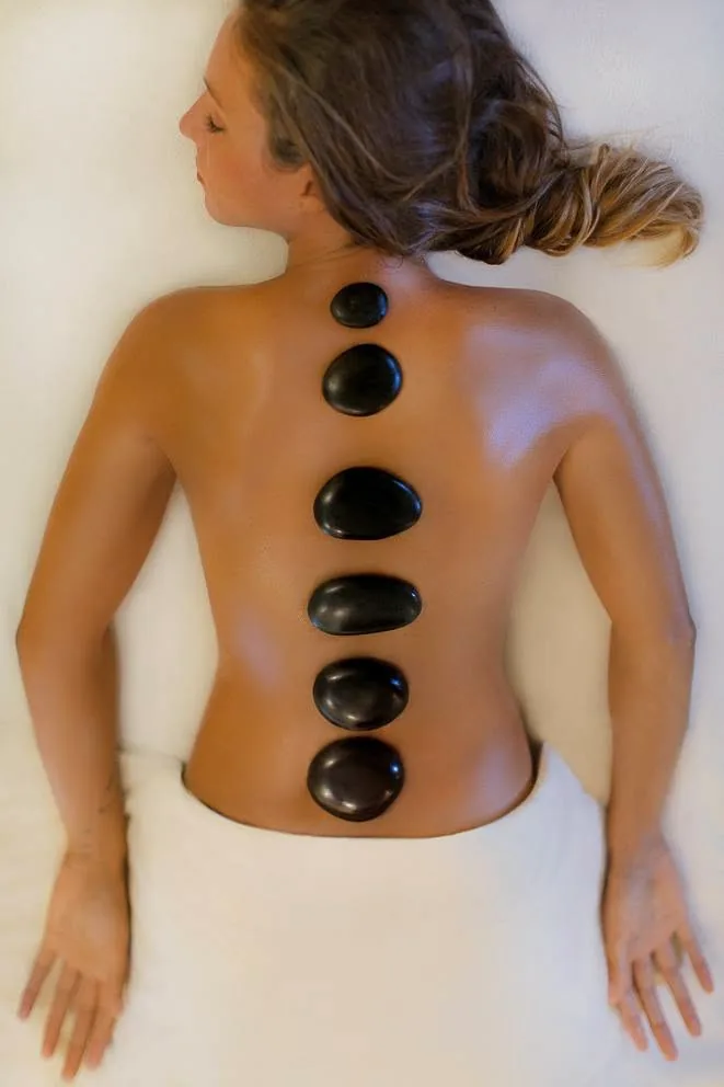 Hot stone treatment at Sea Spa